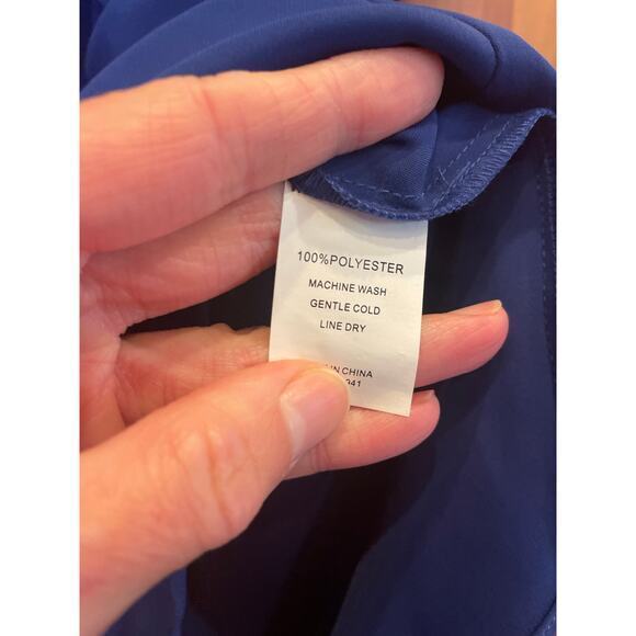 Amanda Uprichard Revolve Designer Cobalt Blue Monty Mini Slip Shift Dress Small - Picture 12 of 12